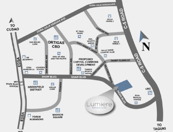56.00 sqm 2-bedroom Condo For Sale in Pasig - LUMIERE by DMCI Homes