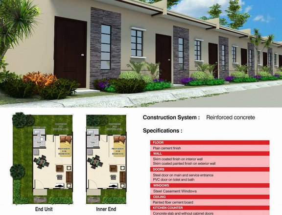 For sale Affordable End unit Rowhouse @ Sorsogon for only 6400 monthly