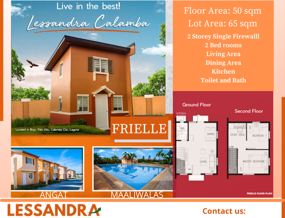 Affordable House and Lot in Calamba - Frielle
