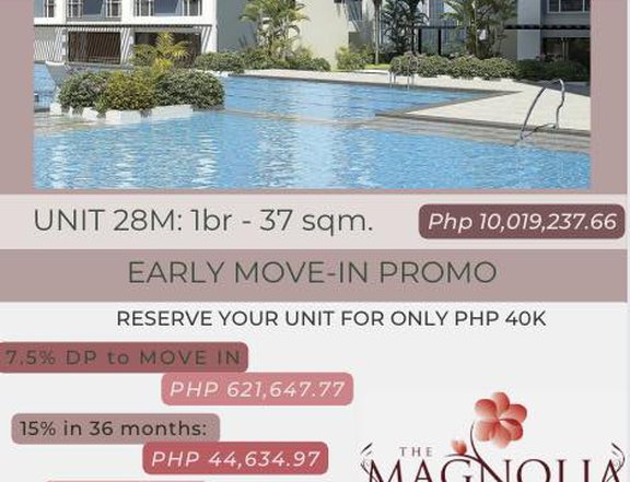 1br RFO, Move-in Ready, Rent-to-own Units at The Magnolia Residences.