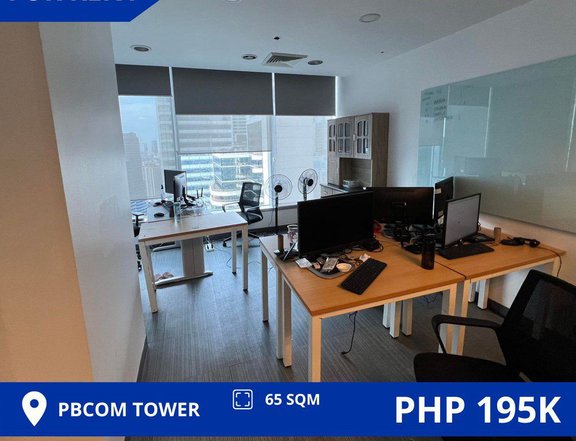 65 Office Space For Rent in PBCom Tower, VA Rufino Ayala Avenue Makati