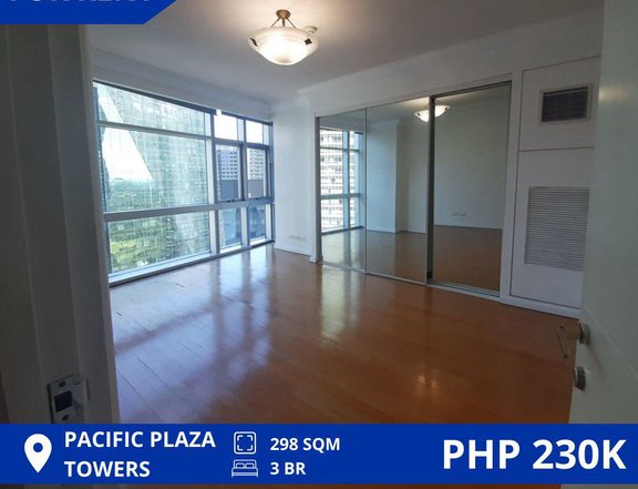 FOR RENT: Pacific Plaza Towers 3BR Residential Condo in BGC