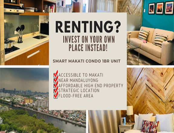 1BR Smart Home Condo with Parking For Sale in Makati Mandaluyong City