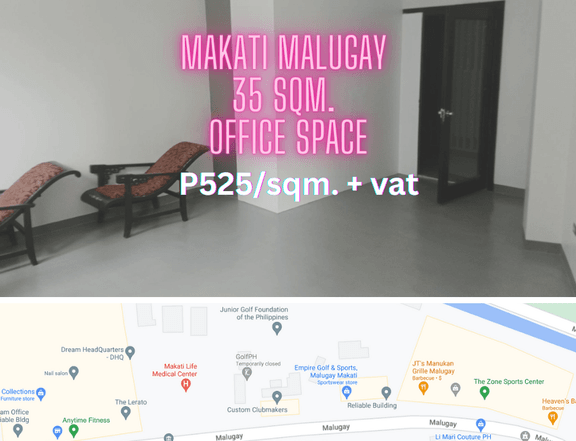 Makati Malugay 35sqm. Office Space For Lease