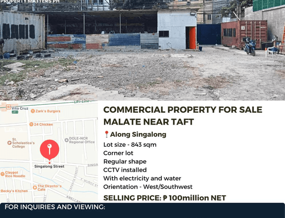 COMMERCIAL PROPERTY FOR SALE MALATE NEAR TAFT