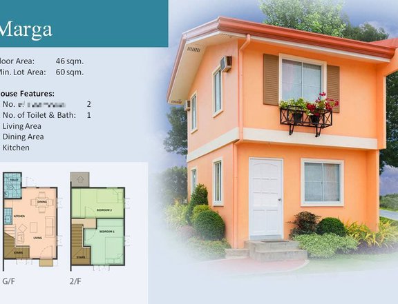 150 sqm Marga EU RFO 2 Bedrooms House and Lot For Sale in Baliuag Bulacan