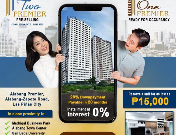 Cityland One Premier Alabang for as low as 2.1M