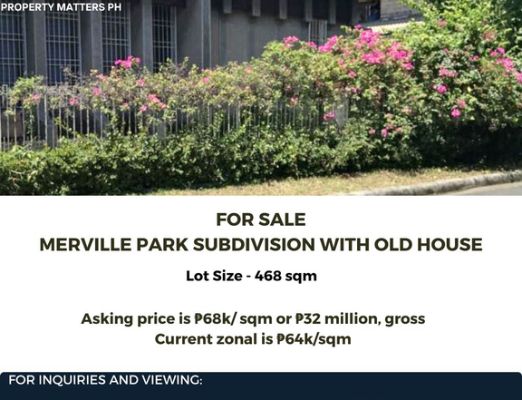 Merville Park Subdivision with old house