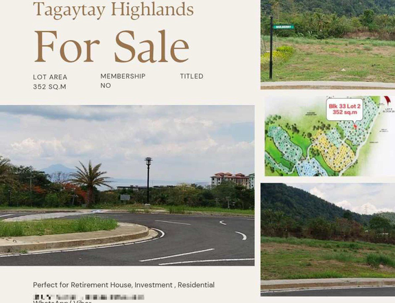 Lot For Sale in Tagaytay Highlands