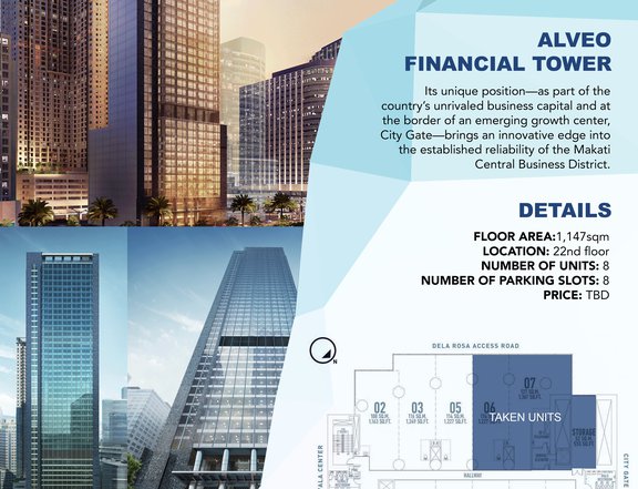 Office for Rent/Lease Alveo Financial Tower 22nd flr