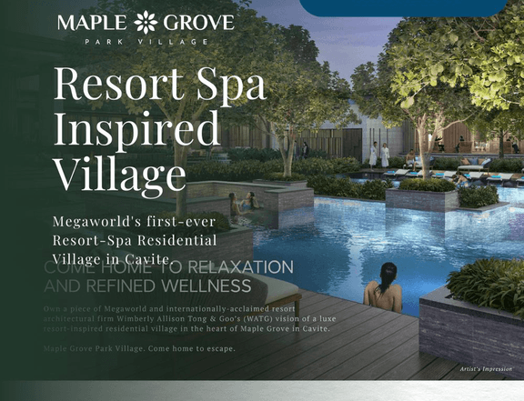 280SQM Lot Exclusive Resort Spa Village Cavite|Maple Grove Megaworld