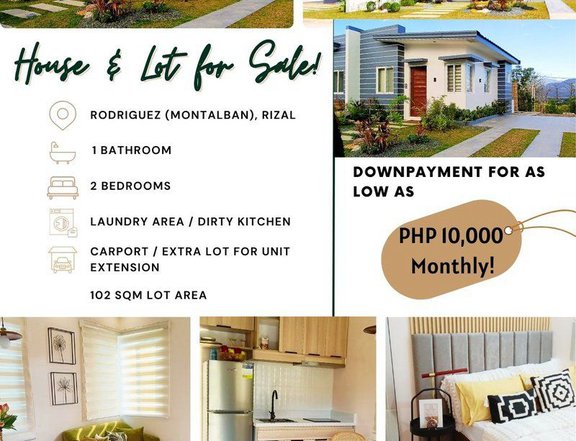 2-Bedroom House with Down Payment for as low as 10,000 monthly!