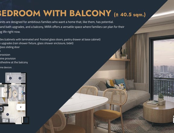 40.50 sqm 1-bedroom Condo For Sale in Quezon City / QC Metro Manila