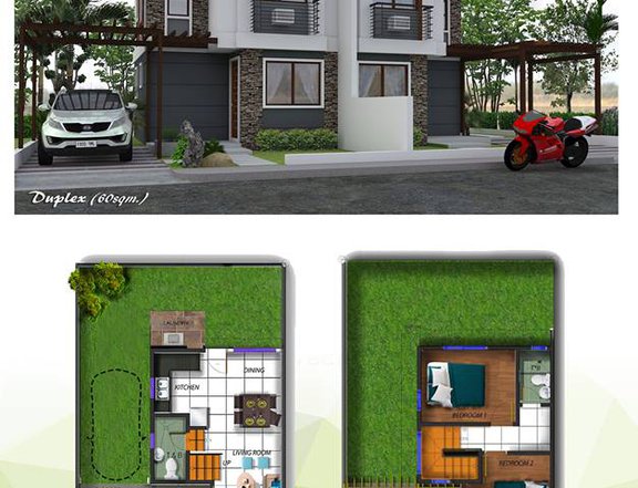 2-bedroom Duplex / Twin House For Sale in Loma De Gato Marilao Bulacan