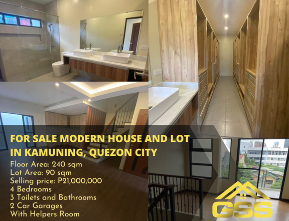 FOR SALE MODERN HOUSE AND LOT IN KAMUNING, QUEZON CITY