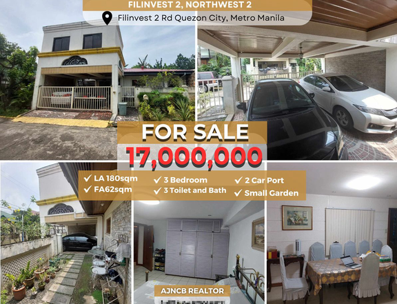 3 BEDROOM HOUSE AND LOT w/ 2 CAR GARAGE - FILINVEST 2 QUEZON CITY