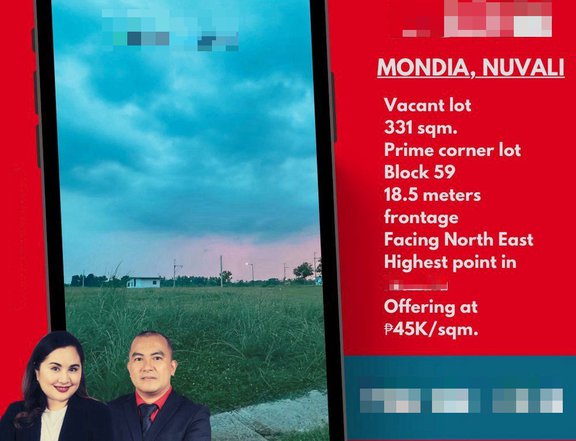 Prime Elevated Corner Lot For Sale at Mondia, Nuvali by Alveo Land