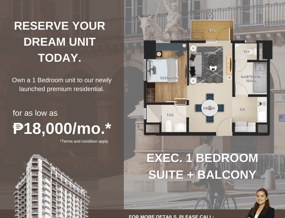 48.00 sqm 1-bedroom Condo For Sale in San Fernando Pampanga
