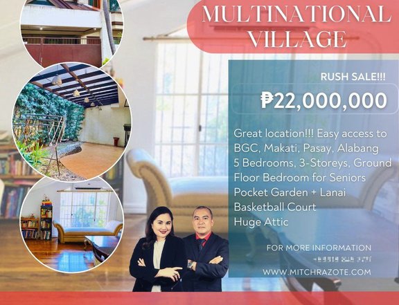 5-bedroom House For Sale in Multinational Village Paranaque