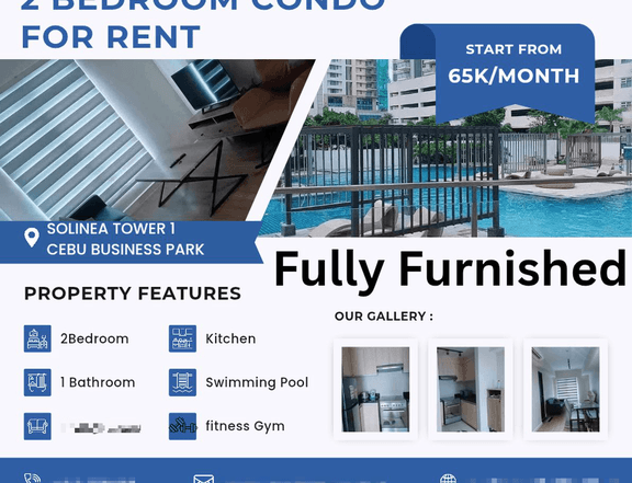 2 Bedroom Fully Furnished condo for Rental in Cebu Business Park