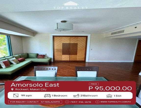 99.00 sqm 1-bedroom Condo For Rent in Rockwell Makati Metro Manila