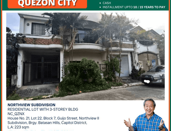 Foreclosed RESIDENTIAL LOT WITH 3-STOREY BLDG