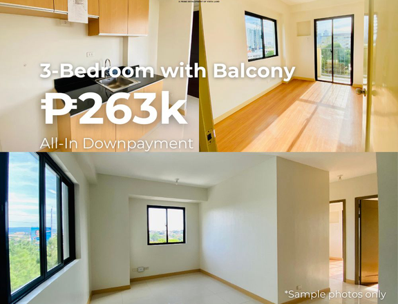 Ready For Occupancy 51.75 sqm 3-bedroom Residential Condo For Sale in Davao City