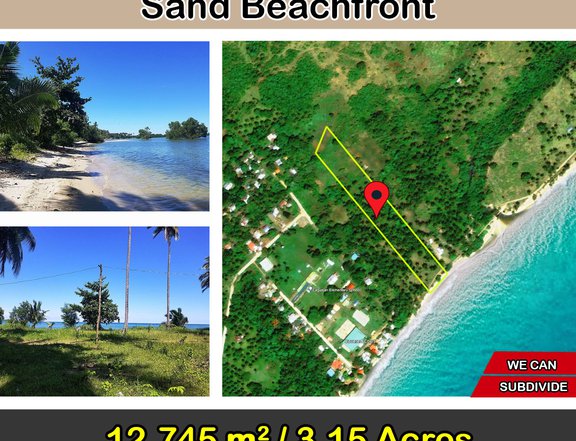 12,745 m2 / 3.15 Acres Attractive White Sand Titled Beachfront Narra