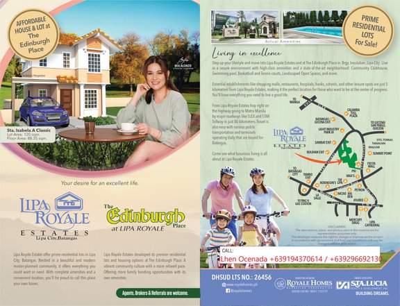 LOTS FOR SALE in LIPA ROYALE ESTATES BATANGAS by STA LUCIA LANDS