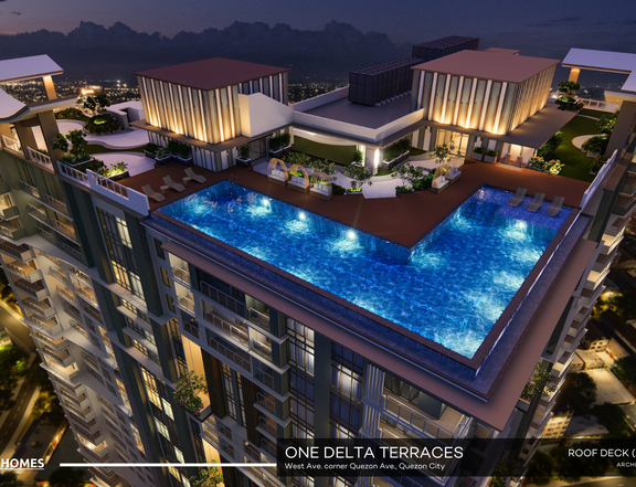 37.00sqm One Delta Terraces Studio Type Pre-selling condo for sale in Quezon City