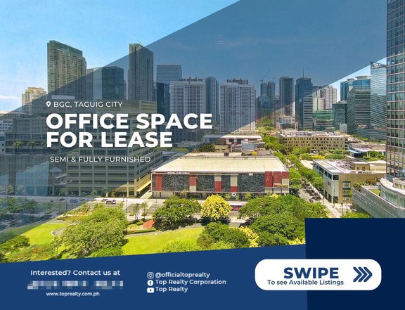 Ground Floor Commercial and Office Spaces for Rent in BGC, Fort Bonifacio, Taguig along 32nd St.