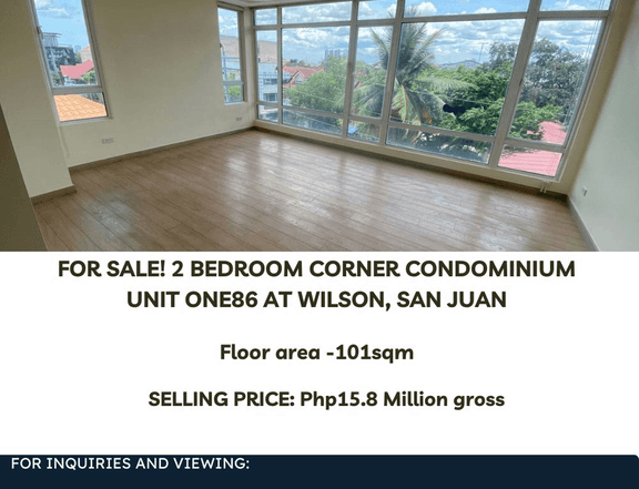 For Sale! 2 Bedroom Corner Condominium Unit  One86 at Wilson, San Juan