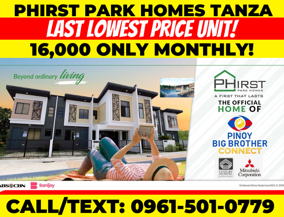 Phirst Park Homes 2-bedroom Townhouse For Sale in Tanza Cavite