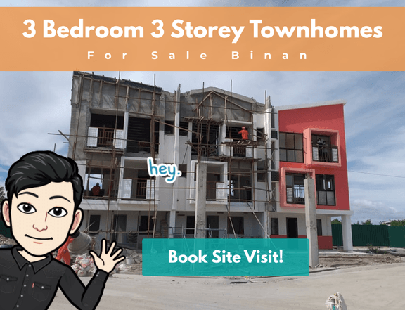 3 Bedroom 3 Storey Townhomes House and lot Property For Sale Binan