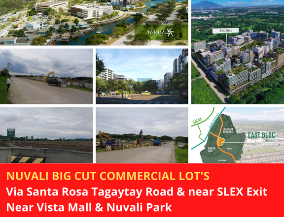 Big Cut Commercial Lot For Sale in Nuvali along Santa Rosa Laguna