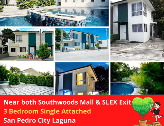 3 Bedroom Single Attached San Pedro near Southwoods Mall & SLEX Exit