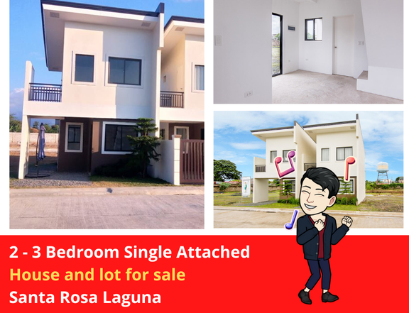 2 - 3 bedroom Single Attached House For Sale in Santa Rosa Laguna