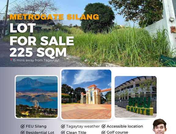 Metrogate Silang Lot for Sale Clean Title 225 sqm.