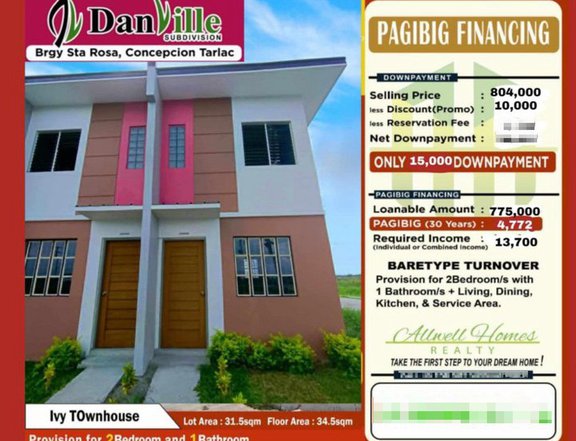 4,000 reservation fee only you can have your dream home here in Concepcion Tarlac!