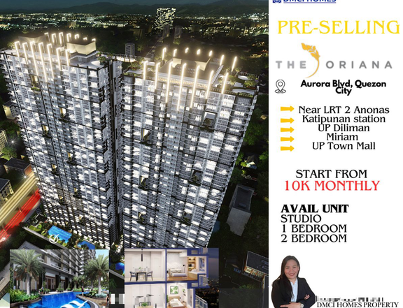 Oriana Studio Pre-selling condo Along Aurora Blvd. Quezon City