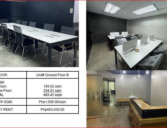 For Rent Lease 483 sqm Office Space Call Center Ortigas