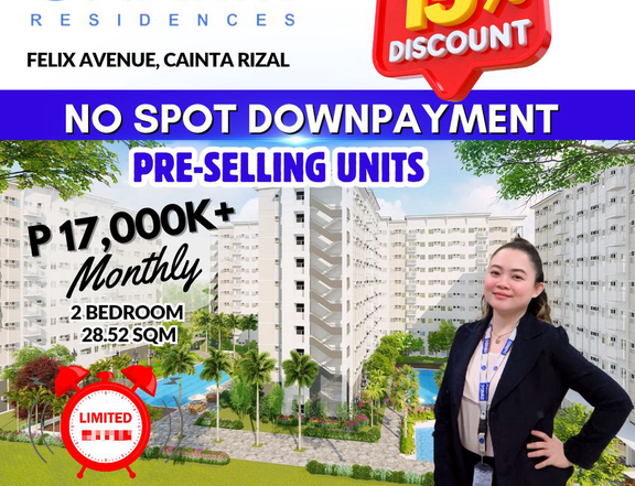 28.52 sqm 1-bedroom Residential Condo For Sale in Cainta Rizal