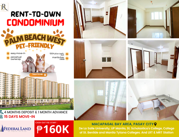 2BR in Pasay MOA, 35k Rent to own! Palm Beach West