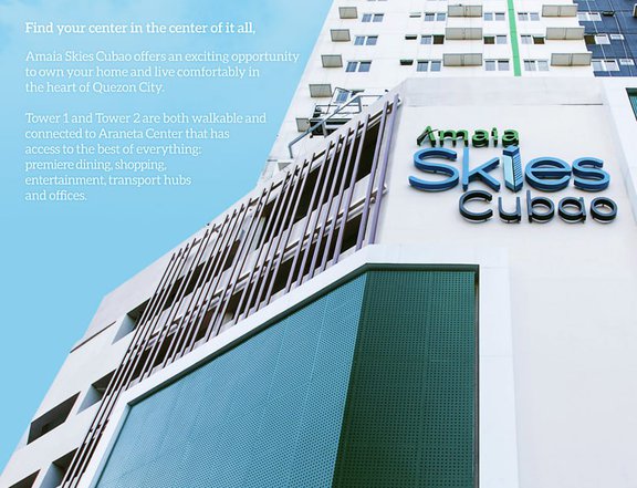 Pre-selling Studio Condo Unit For Sale in  Amaia Skies Cubao