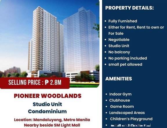 FOR SALE!! PROJECT: PIONEER WOODLANDS