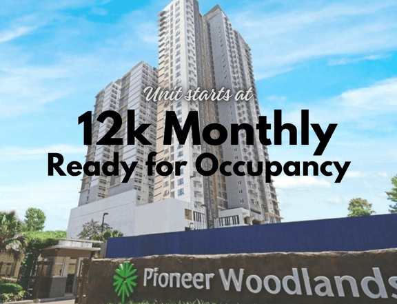 1BR 12k Rush Condo for Sale Pioneer Woodlands Mandaluyong Rent to Own