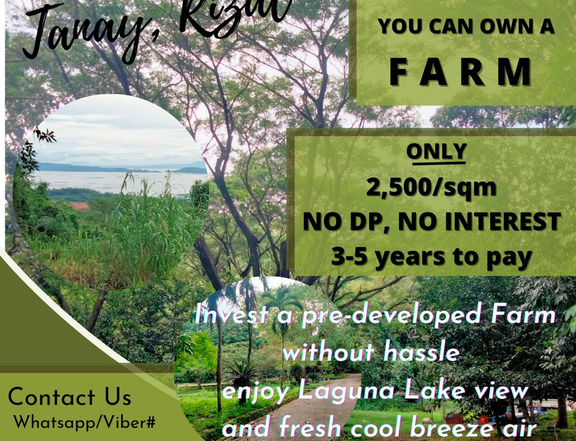 Pinakamurang Semi-developed Farm Lot in Tanay (2,500/sqm)