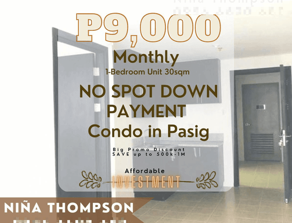 Affordable Condo Investment in Pasig near Eastwood! 1BR 30sqm @9K/mon.