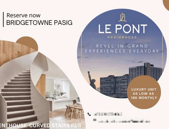 18K MONTHLY LE PONT RESIDENCES IN PASIG