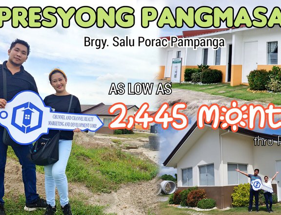as low as 2445 Pagibig monthly! House & Lot in Porac Pampanga